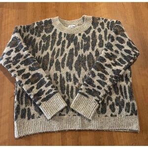 Rails Women’s Lana Spotted Hazel Sweater Alpaca Wool L Quiet Luxury Cozy Office